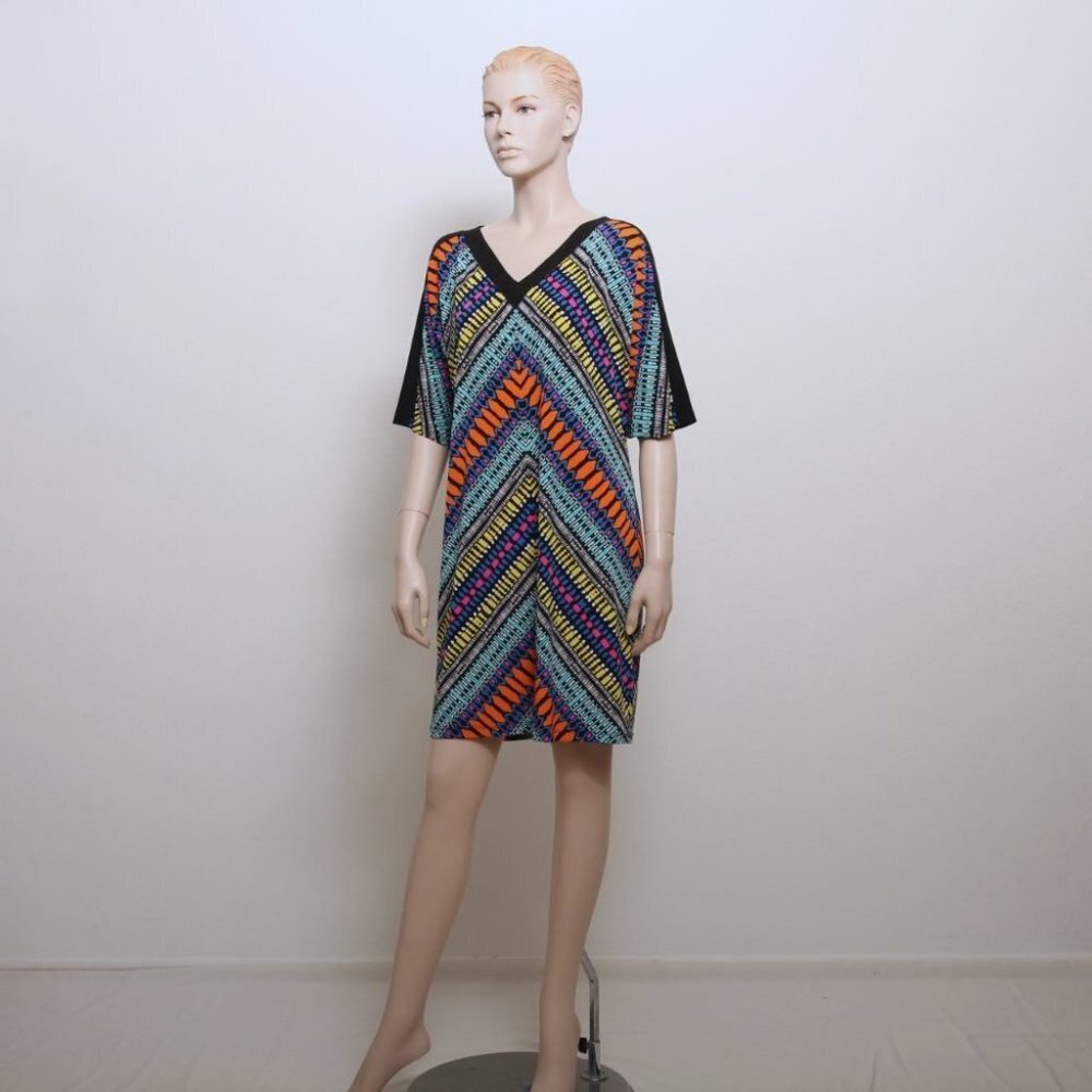 NWT London Times Multicolor Pattern Mini Dress - Picture 3 of 10